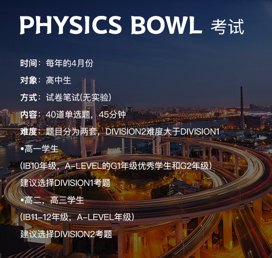 物理碗Physics Bowl竞赛辅导培训犀牛国际