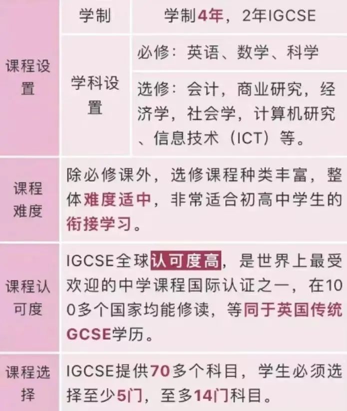 IGCSE课程