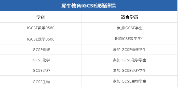 IGCSE课程