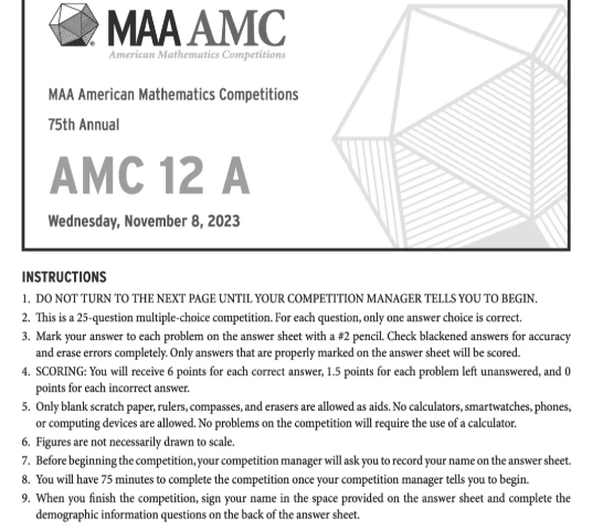 AMC12数学竞赛