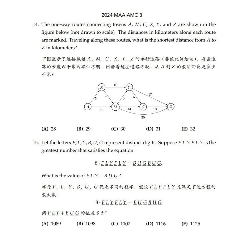 AMC8数学竞赛