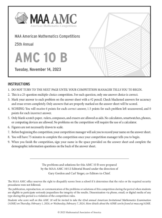 AMC10数学竞赛