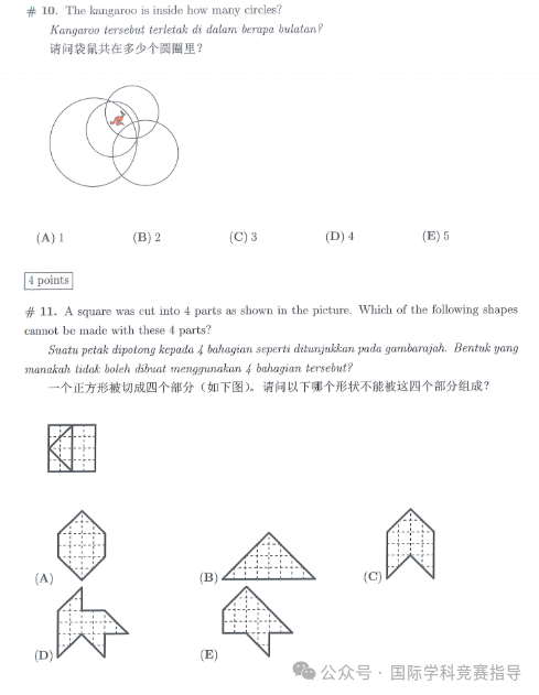 袋鼠数学竞赛