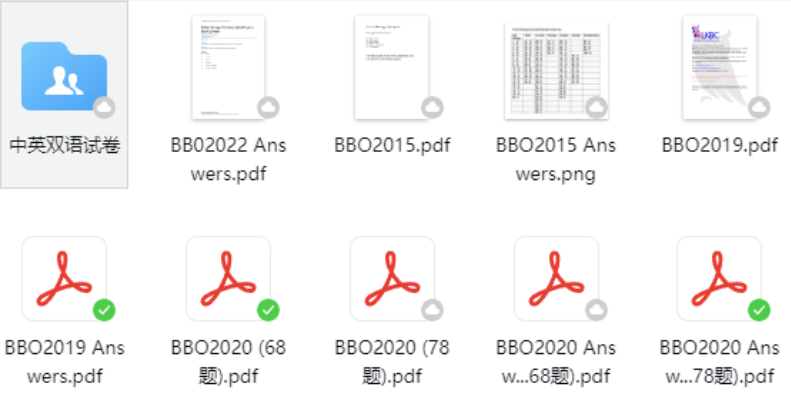 BBO&USABO生物竞赛