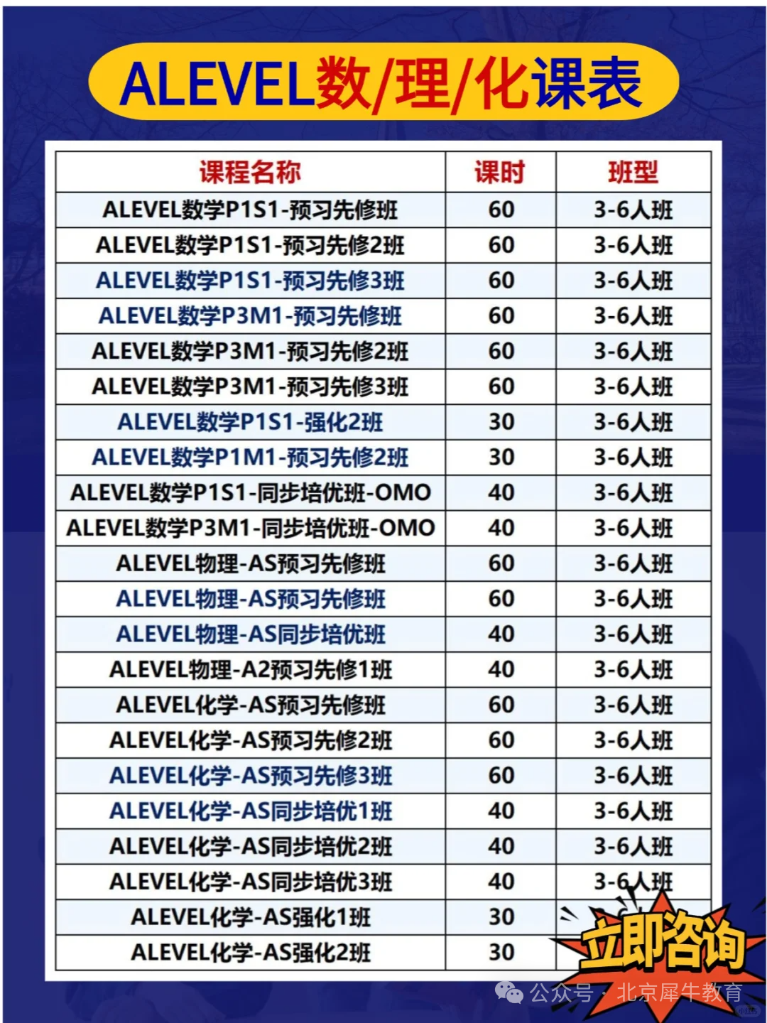 ALevel课程