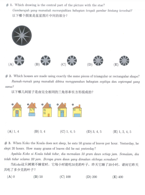 袋鼠数学竞赛