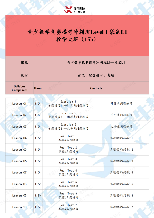 袋鼠数学竞赛