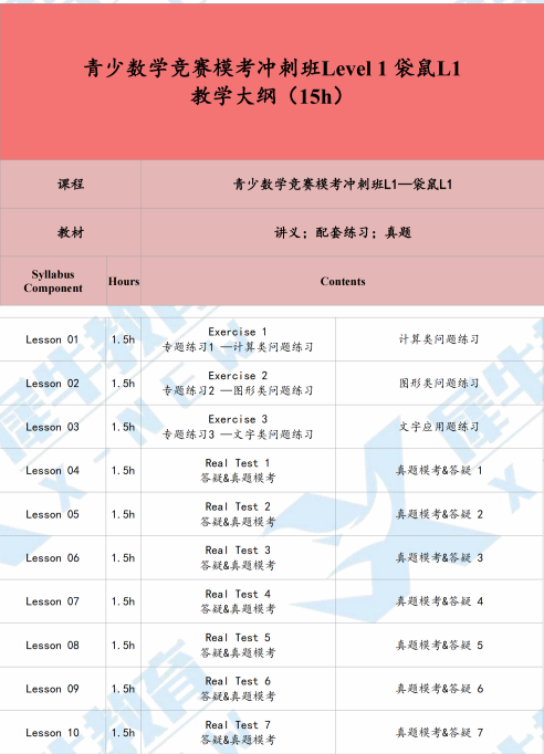 袋鼠数学竞赛