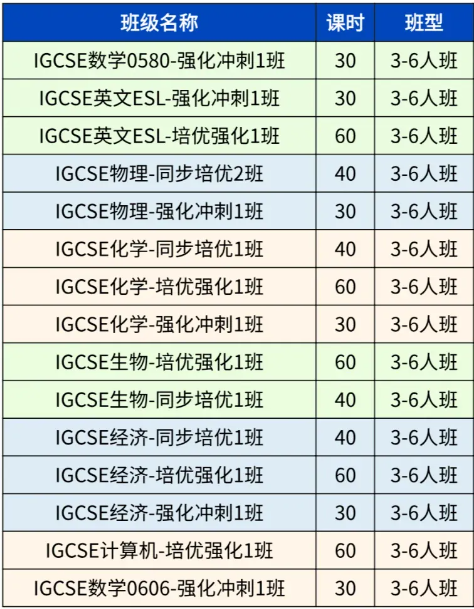 IGCSE课程