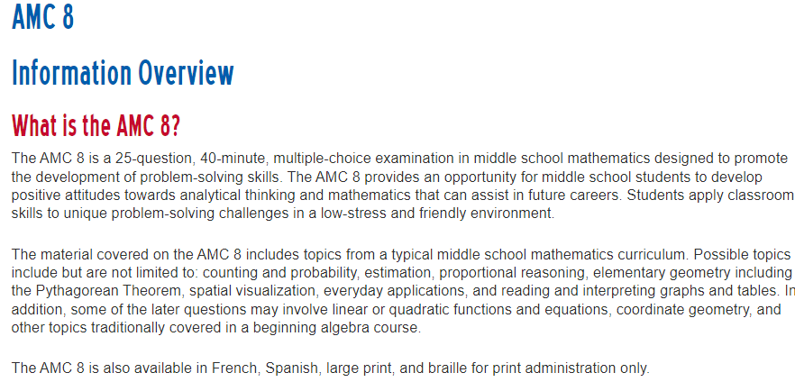 AMC8数学竞赛